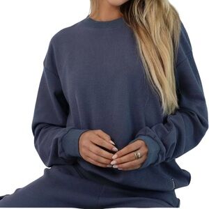 Comfrt *NEW* Waffle Long Sleeve Shirt Stone Blue Size M